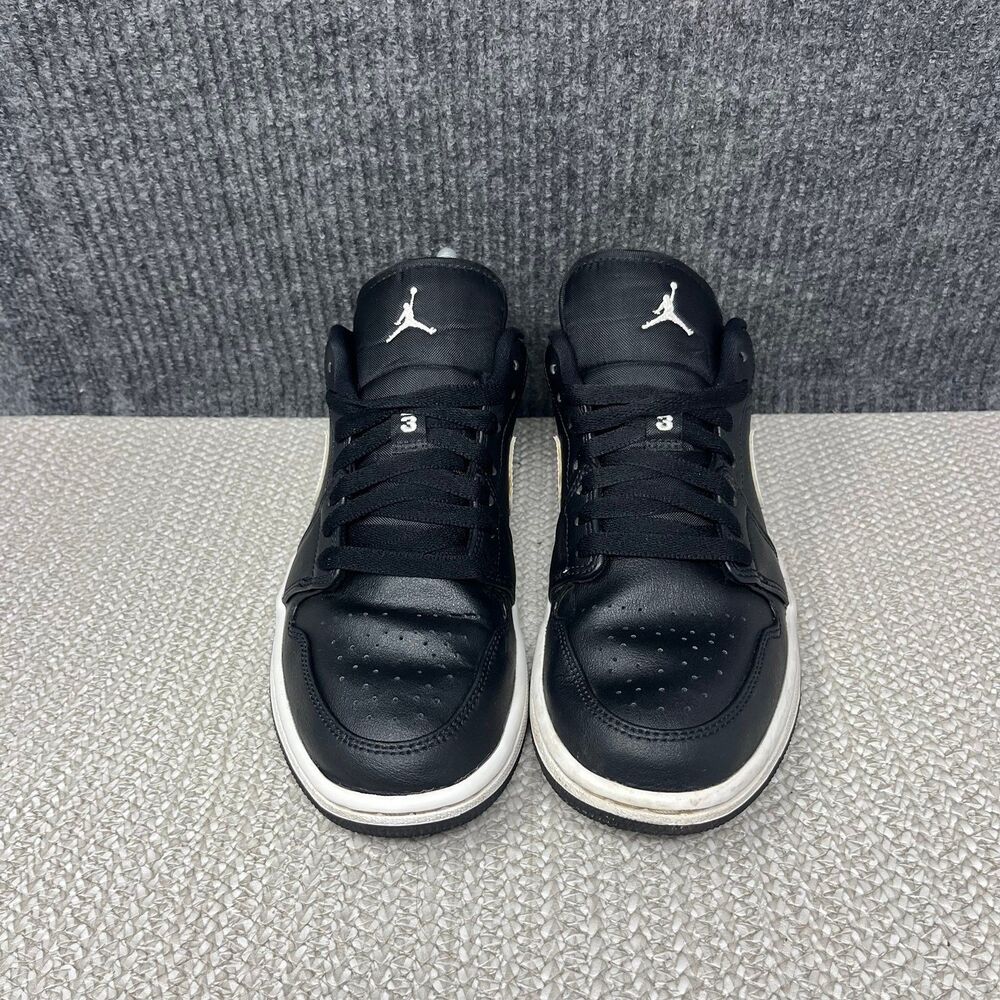 Nike Air Jordan 1 Low Black White Leather Shoes Women’s 8.5 AO9944-001 - Picture 2 of 8